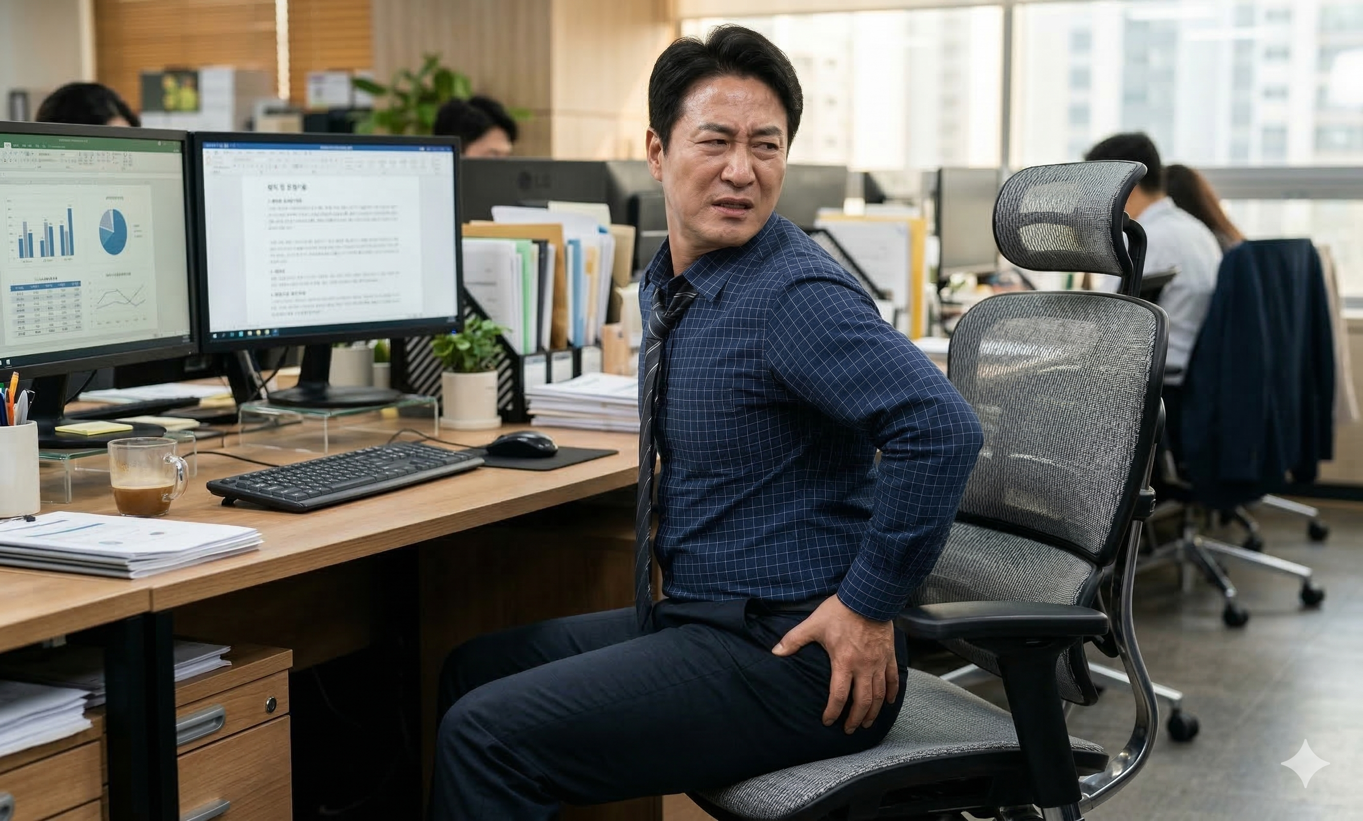 驾驶中感到臀部疼痛和腿部发麻的患者