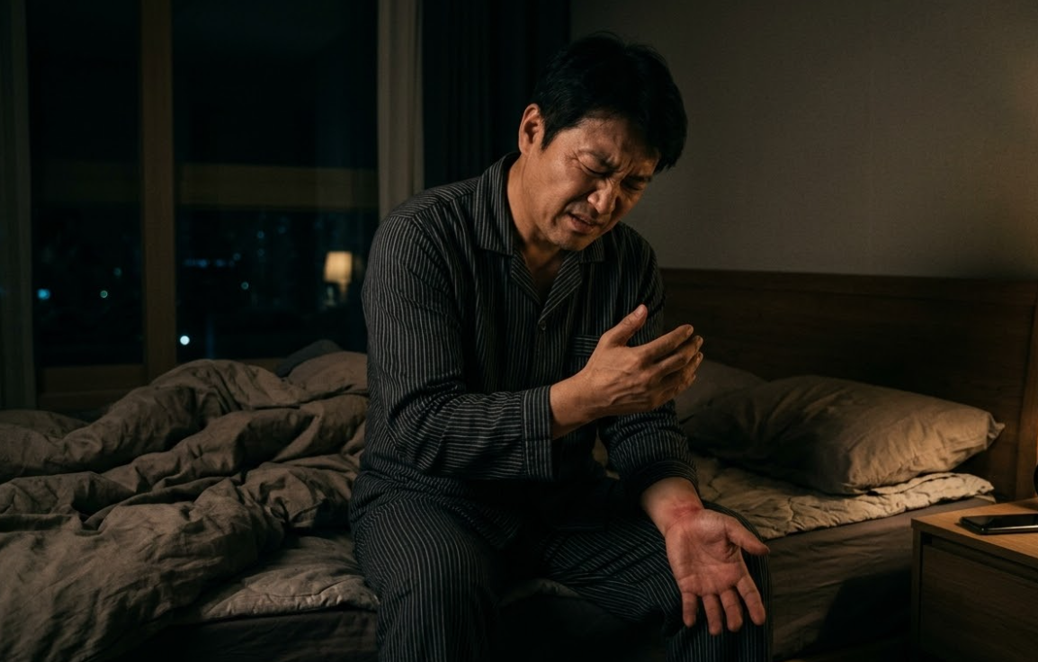 Patient suffering from hand numbness at night