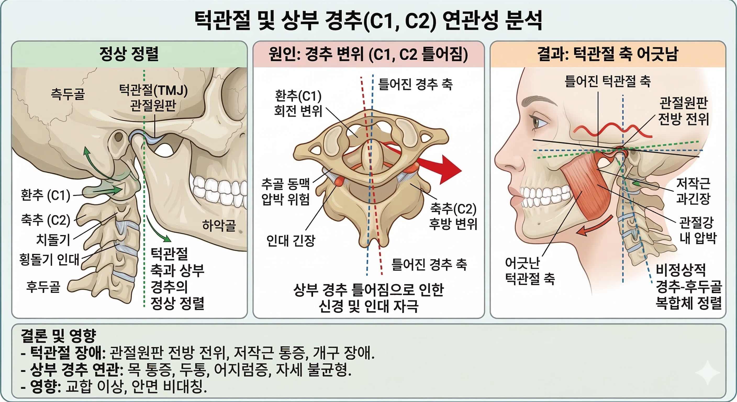 Mechanism of jaw-neck relationship