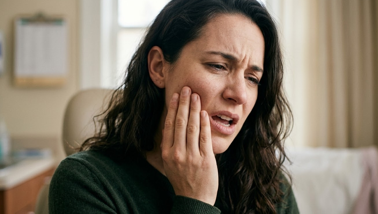 Patient feeling jaw discomfort