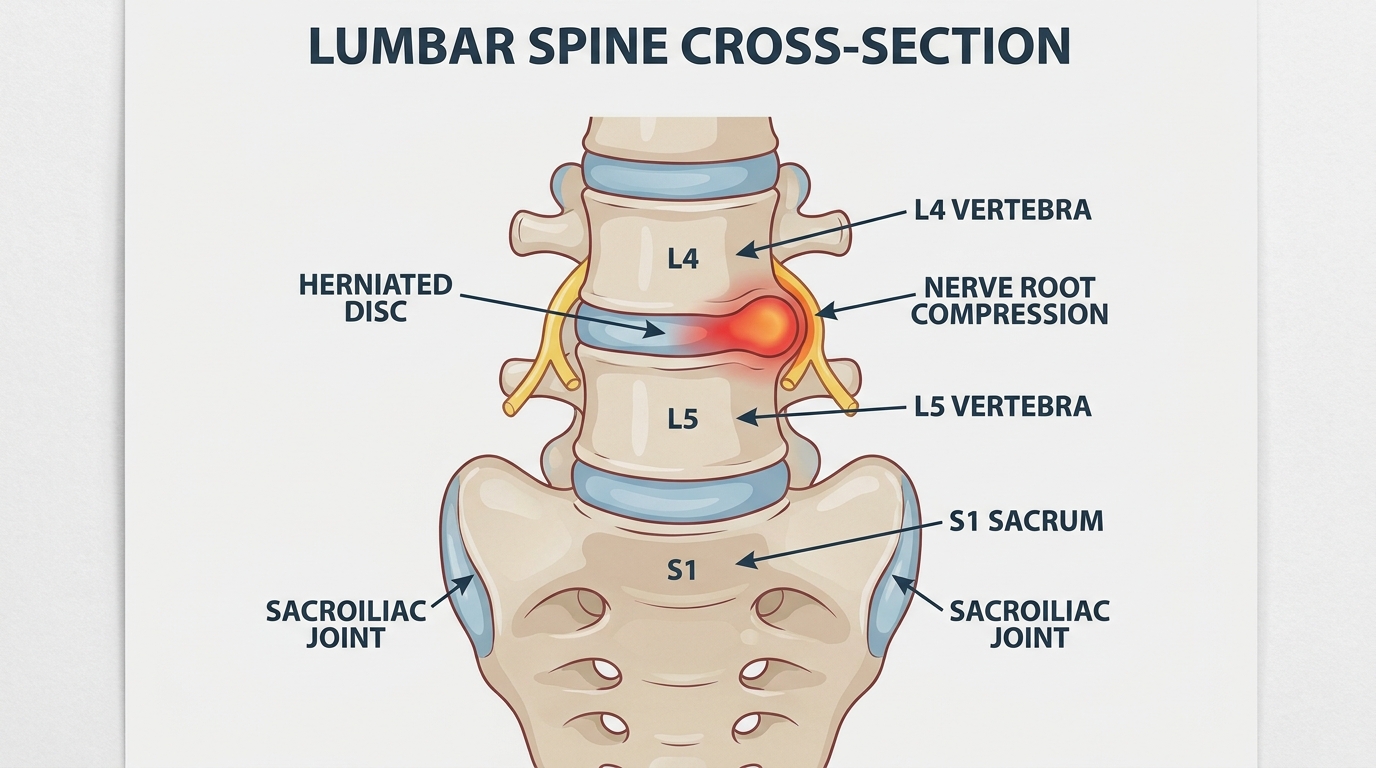 Anatomical structure related to spinal manipulative therapy for lumbar disc herniation